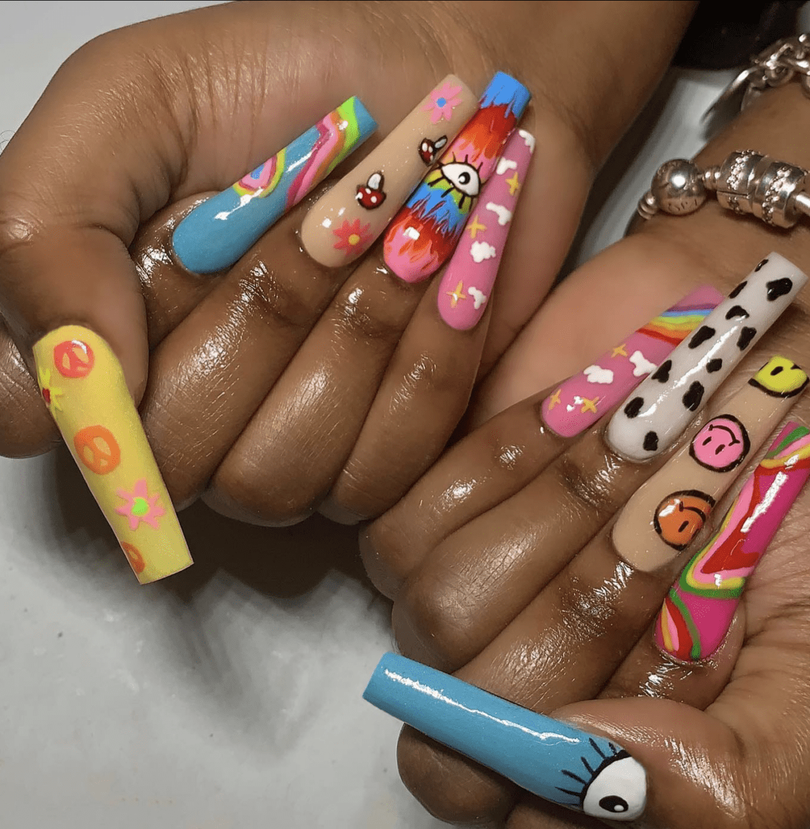 Hippie Nail Designs: Embrace Free-Spirited Art on Your Fingertips